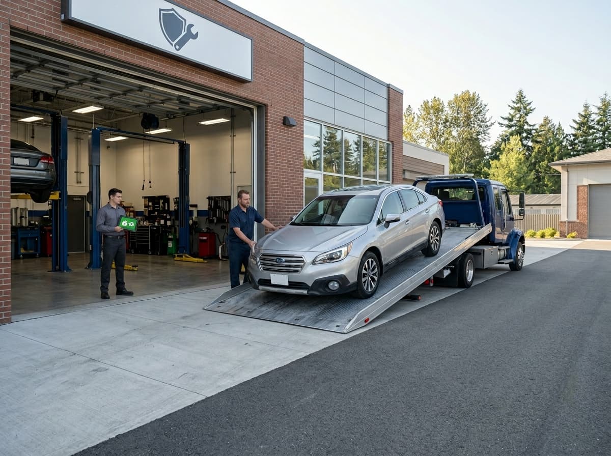 Towing to repair shop